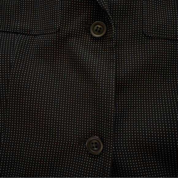 Norton McNauchton black white two button 3/4 sleeve blazer jacket size 10
 b28 - Picture 4 of 5